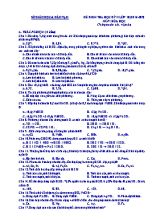 Đề kiểm tra học kỳ II môn Hóa học Lớp 10 - Năm học 2016-2017